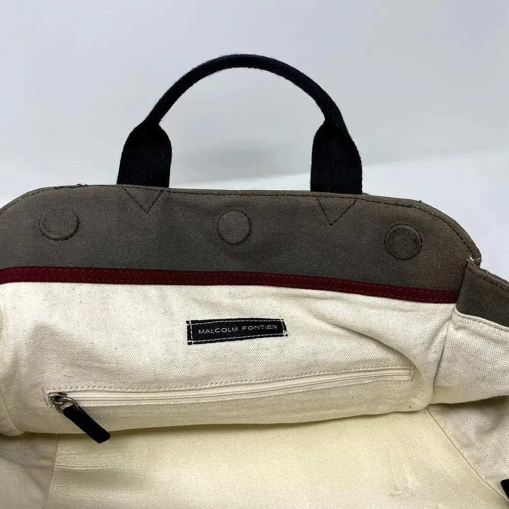 Malcolm Fontier Waxed Canvas Satchel Laptop Bag